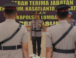 Kapolres Pasuruan Pimpin Upacara Sertijab PJU dan Kapolsek