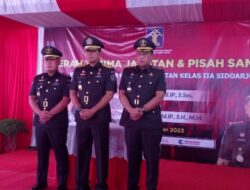 Serah Terima jabatan Kepala Lembaga Pemasyarakatan kelas II Sidoarjo.
