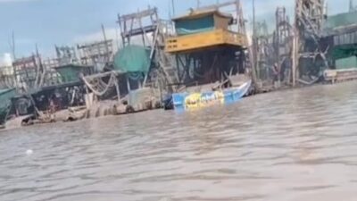 Tambang Ilegal di Perairan Batu Hitam Mengkubung, Desa Riding Panjang, Belinyu belum tersentuh Hukum.
