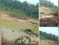 Miris Tambang Timah Ilegal Pinggir Beroperasi Jalan Raya Nasional Belinyu-Sungailiat