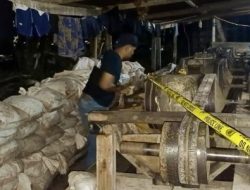 Tambang Emas Ilegal Milik H. Nawir Tarempo alias Haji Bolong DKK di Segel Polres Halmahera Utara
