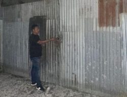 Kasat Reskrim Polres Pelabuhan Belawan AKP Riffi Noor Faizal, S.Tr.K., SIK Gudang dugaa  Penimbunan BBM itu Kosong
