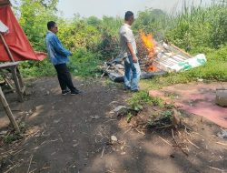 Polsek Prambon Musnahkan Markas Judi Sabung Ayam di Desa Jatikalang