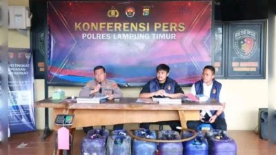 Polres Lampung Timur ungkap kasus penyelewengan BBM Solar bersubsidi 2.000 Liter