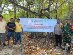 Polres Bangka Barat Pasang Spanduk Larangan Tambang di Kawasan Mangrove Dikampung pait jaya