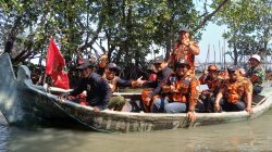 Bukan Sekadar Slogan, Pemuda Pancasila Kota Semarang Turun Langsung Tanam Mangrove di Pulau Tirang”